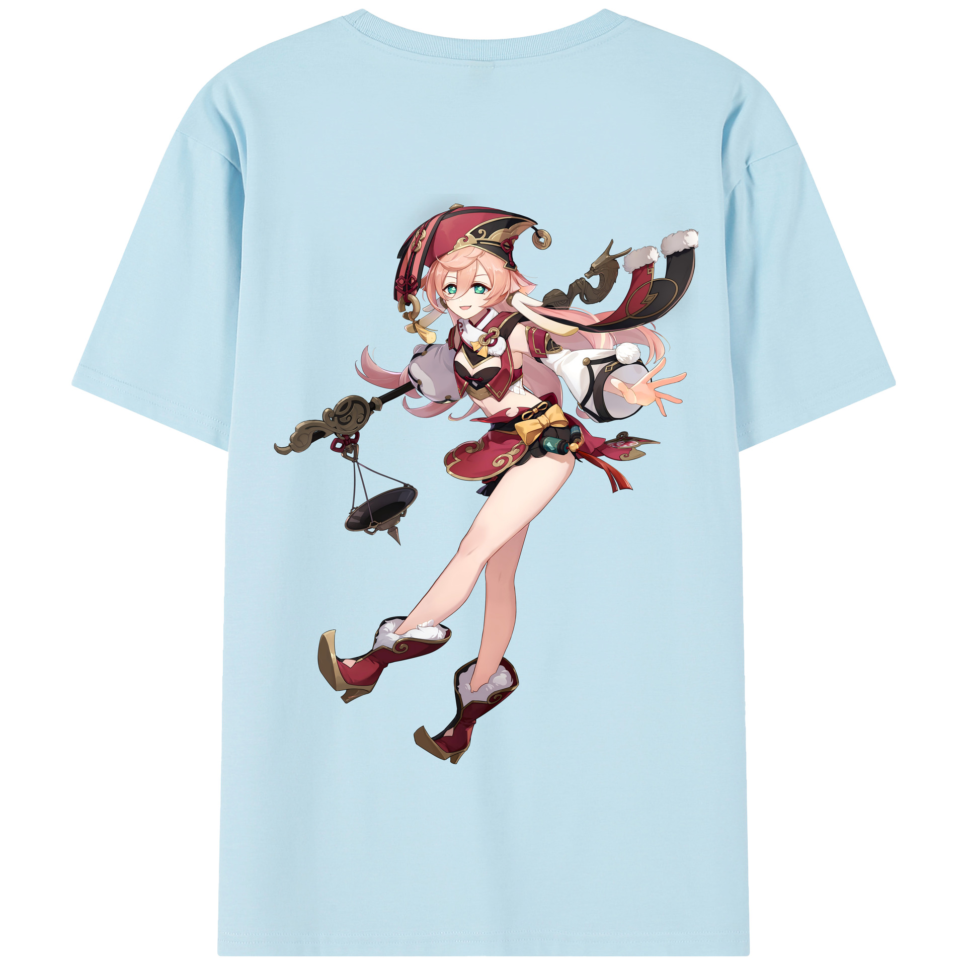 げんし神 ヤンフェイ genshin Yanfei 綿100％半袖Tシャツ（背面プリント）